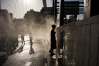 Police use a water cannon to disperse ultra-Orthodox Jewish men blocking a street during a protest against army recruitment in Jerusalem, Wednesday, April 29, 2026. (AP Photo/Leo Correa)