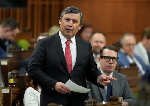 Conservative MP Michael Chong rises during question period on Parliament Hill in Ottawa, Tuesday, April 14, 2026. THE CANADIAN PRESS/Adrian Wyld