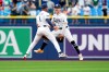 Tampa Bay Rays second baseman Richie Palacios (1) and shortstop Taylor Walls celebrate after the team defeated the Baltimore Orioles during a baseball game Wednesday, May 20, 2026, in St. Petersburg, Fla. (AP Photo/Chris O'Meara)
