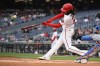 Washington Nationals' CJ Abrams hits a three-run home run during the first inning of a baseball game against the New York Mets, Wednesday, May 20, 2026, in Washington. (AP Photo/Nick Wass)