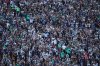 Pumas fans cheer prior to a Mexican soccer league semifinal second leg match against Pachuca in Mexico City, Sunday, May 17, 2026. (AP Photo/Eduardo Verdugo)