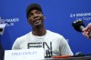 Athlete, Fred Kerley attends a press conference ahead of the Enhanced Games in Las Vegas, Friday, May 22, 2026. (AP Photo/Ty ONeil)