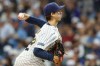 Milwaukee Brewers pitcher Robert Gasser throws to the Los Angeles Dodgers during the first inning of a baseball game Saturday, May 23, 2026, in Milwaukee. (AP Photo/Jeffrey Phelps)