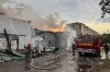 In this photo provided by the Ukrainian Emergency Service, firefighters put out the fire at a prayer house of a local Protestant community of Evangelical Christian Baptists following Russian air attack in Balakliia, Kharkiv region, Ukraine, Saturday, May 23, 2026. (Ukrainian Emergency Service via AP)