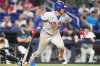 New York Mets' Juan Soto runs on a ground out during the ninth inning of a baseball game against the Miami Marlins, Saturday, May 23, 2026, in Miami. (AP Photo/Lynne Sladky)