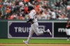 Detroit Tigers' Dillon Dingler rounds the bases after hitting a two-run home run during the first inning in the second baseball game of a doubleheader against the Baltimore Orioles, Sunday, May 24, 2026, in Baltimore. (AP Photo/Stephanie Scarbrough)