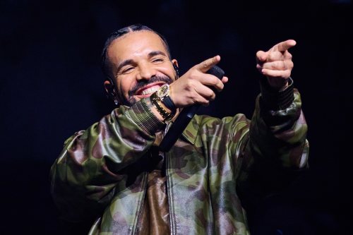 Drake performs during a concert by Vybz Kartel at Scotiabank Arena in Toronto, on Sunday, Oct. 26, 2025. THE CANADIAN PRESS/Sammy Kogan