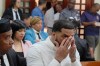 Tampa Bay Rays shortstop Wander Franco gestures in court during his trial on charges of sexually abusing a minor in Puerto Plata, Dominican Republic, Monday, May 25, 2026. (AP Photo/Ricardo Hernandez)