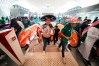 FILE - Mexico soccer fans exit the metro station on their way to a World Cup group C soccer match between Saudi Arabia and Mexico, at the Lusail Stadium in Lusail, Qatar, Wednesday, Nov. 30, 2022. (AP Photo/Julio Cortez, File)