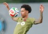 Tajon Buchanan warms up with the ball during Team Canada World Cup roster selection camp in Charlotte, N.C., on Tuesday, May 26, 2026. THE CANADIAN PRESS/Nathan Denette