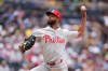 Philadelphia Phillies starting pitcher Cristopher Sánchez works against a San Diego Padres batter during the second inning of a baseball game Wednesday, May 27, 2026, in San Diego. (AP Photo/Gregory Bull)