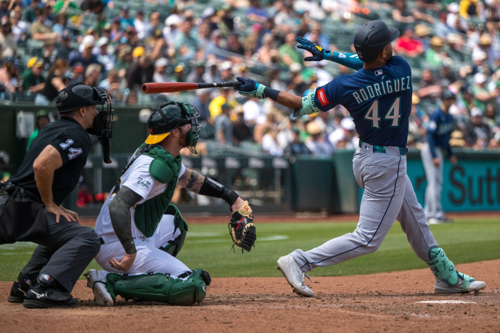 Mariners Place Julio Rodriguez on Seven-Day Injured List With Concussion