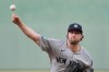 New York Yankees starting pitcher Gerrit Cole throws during the first inning of baseball game against the Kansas City Royals, Wednesday, May 27, 2026, in Kansas City, Mo. (AP Photo/Charlie Riedel)