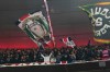 PSG fans cheer for their team before the Champions League semifinal second leg soccer match between Bayern Munich and Paris Saint Germain in Munich, Germany, Wednesday, May 6, 2026. (AP Photo/Martin Meissner)