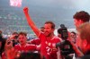 Bayern's Harry Kane celebrates after scoring his side's third goal during the DFB Pokal, German Cup final soccer match between VfB Stuttgart and Bayern Munich in Berlin, Germany, Saturday, May 23, 2026. (AP Photo/Ebrahim Noroozi)