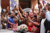 People react as players with Haiti's national soccer team walk onto the stage at a Haitian Heritage Month event, Saturday, May 30, 2026, in North Miami, Fla., ahead of the FIFA World Cup soccer tournament. (AP Photo/Lynne Sladky)