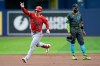 Los Angeles Angels' Wade Meckler (53) reacts after his grand slam off Tampa Bay Rays pitcher Drew Rasmussen during the first inning of a baseball game Saturday, May 30, 2026, in St. Petersburg, Fla. (AP Photo/Chris O'Meara)