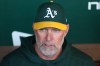 Athletics manager Mark Kotsay talks to the media before a baseball game against the New York Yankees, Friday, May 29, 2026, in West Sacramento, Calif. (AP Photo/Scott Marshall)