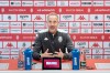 FILE - AS Monaco head coach Adi Hutter speaks during a press conference at the AS Monaco training center in La Turbie near Monaco, Dec. 5, 2024. (AP Photo/Lewis Joly, File)