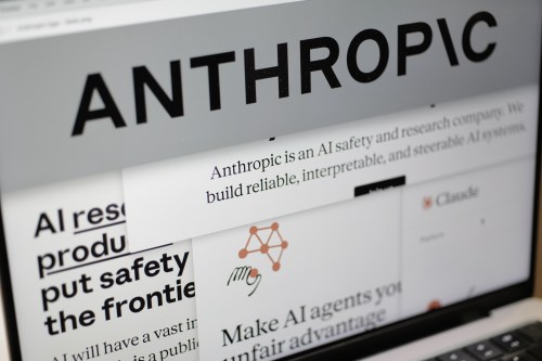 FILE - Pages from the Anthropic website and the company's logo are displayed on a computer screen in New York, Feb. 26, 2026. (AP Photo/Patrick Sison, File)