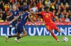 FILE - Spain's Lamine Yamal, right, scores his side third goal during the UEFA Nations League quarterfinal second leg match between the Netherlands and Spain at Mestalla stadium in Valencia, Spain, Sunday, March 23, 2025. (AP Photo/Alberto Saiz, File)