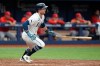 Tampa Bay Rays' Ben Williamson drops his bat after his RBI single off Los Angeles Angels pitcher Drew Pomeranz during the seventh inning of a baseball game Sunday, May 31, 2026, in St. Petersburg, Fla. (AP Photo/Chris O'Meara)