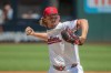 Cleveland Guardians starting pitcher Tanner Bibee delivers during the first inning of a baseball game against the Boson Red Sox, Sunday, May 31, 2026, in Cleveland. (AP Photo/Phil Long)