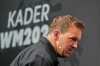 Germany's head coach Julian Nagelsmann, announces the squad for the 2026 FIFA World Cup during a news conference at the German Football Association, DFB, headquarters in Frankfurt, Germany, Thursday, May 21, 2026. (AP Photo/Michael Probst)