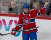 Montreal Canadiens' Brendan Gallagher (11) reacts as he is acknowledged for his 900th NHL game during first period NHL hockey action against the Boston Bruins in Montreal on Tuesday, March 17, 2026. THE CANADIAN PRESS/Christinne Muschi