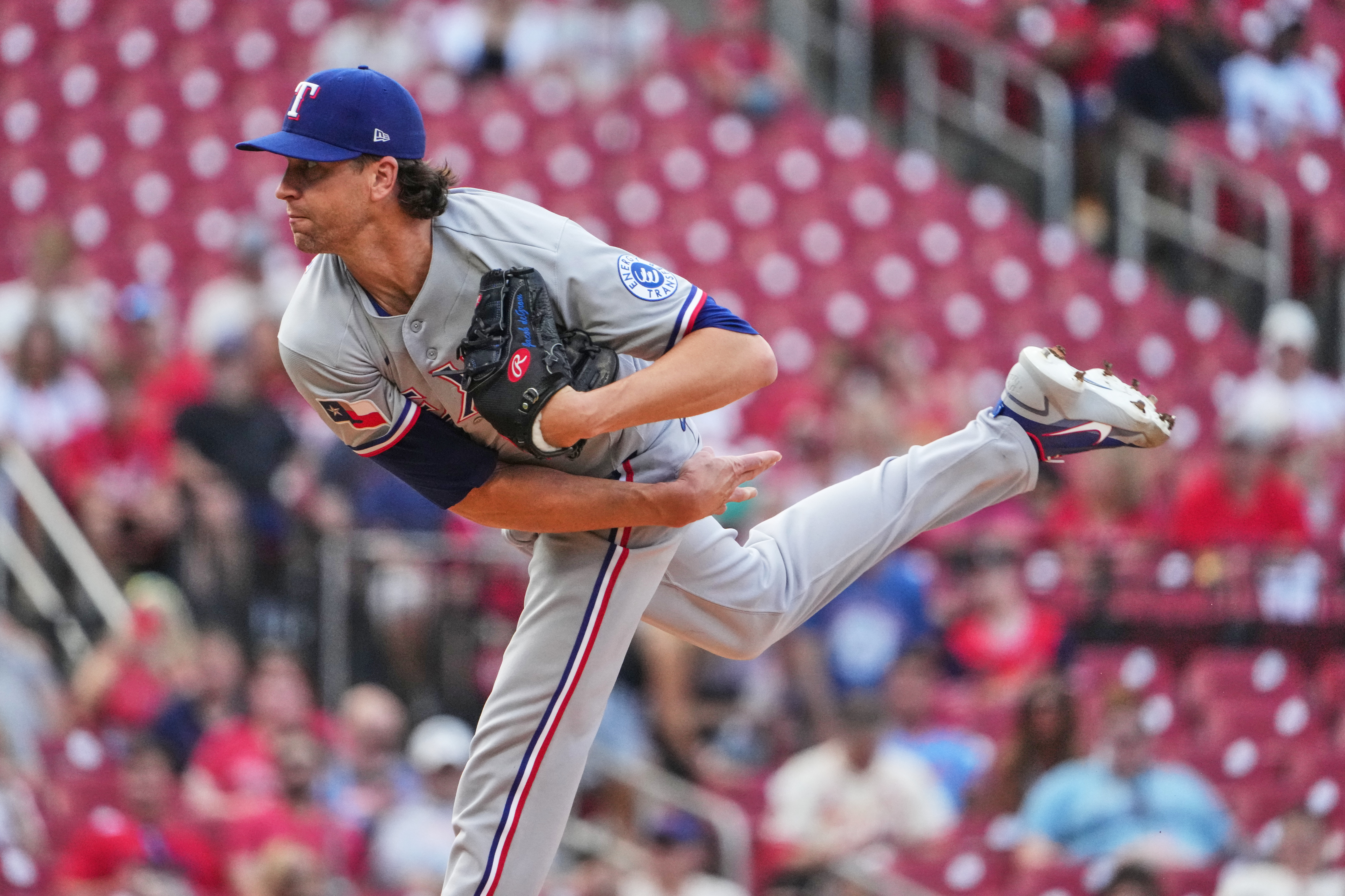 Rangers ace Jacob deGrom gets his 100th major league win on his