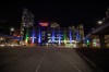 An empty parking lot is seen outside Rogers Arena prior to the start of the Vancouver Canucks and Calgary Flames NHL hockey game in Vancouver on Thursday, February 11, 2021. THE CANADIAN PRESS/Darryl Dyck