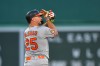 Baltimore Orioles' Pete Alonso celebrates his two-run home run as he runs the bases in the third inning of a baseball game against the Boston Red Sox, Tuesday, June 2, 2026, in Boston. (AP Photo/Steven Senne)