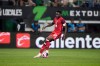 Canada defender Alphonso Davies controls the ball during an international friendly soccer match against Mexico Tuesday, Sept. 10, 2024, in Arlington, Texas. (AP Photo/Tony Gutierrez)
