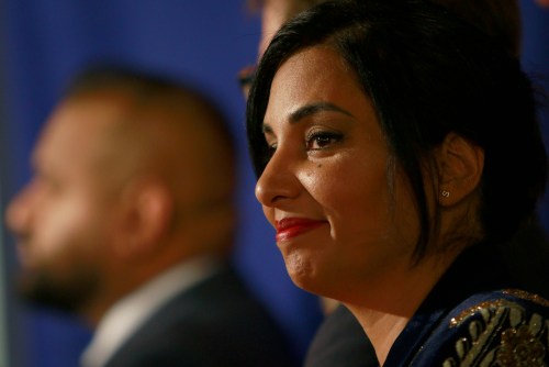 Deputy Premier and Attorney General Niki Sharma looks on during the swearing-in ceremony at Government House in Victoria, Monday, Nov. 18, 2024. THE CANADIAN PRESS/Chad Hipolito