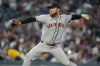 San Francisco Giants relief pitcher Matt Gage works against the Colorado Rockies in the fifth inning of a baseball game Friday, May 29, 2026, in Denver. (AP Photo/David Zalubowski)