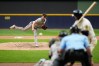 San Francisco Giants' Logan Webb pitches during the seventh inning of a baseball game against the Milwaukee Brewers, Wednesday, June 3, 2026, in Milwaukee. (AP Photo/Aaron Gash)