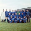 FILE -Bobby Tambling, is seen on middle row, extreme left as the Chelsea football team pose for a group photograph at Chelsea's Stamford Bridge ground, London, May 12, 1967. Others in the team are, from left, back row, trainer Harry Medhurst, Joe Kirkup, unidentified, Ron Harris, Marvin Hinton, Peter Bonetti, unidentified, Eddie McCreadie, and manager Tommy Doherty; middle row, from second left, Charlie Cooke, Alan Harris, Tommy Baldwin, and Tony Hateley; front row, Peter Houseman, John Boyle, unidentified, and John Hollins. (AP Photo/Frank Leonard Tewkesbury, File)