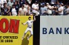 New York Yankees shortstop Max Schuemann makes a catch on a flyout by Cleveland Guardians' Brayan Rocchio during the seventh inning of a baseball game Thursday, June 4, 2026, in New York. (AP Photo/Adam Hunger)