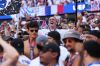 FILE - PSG fans cheer for their team before the Champions League final soccer match between Paris Saint-Germain and Arsenal in Budapest, Hungary, May 30, 2026. (AP Photo/Andreea Alexandru, File)