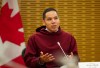 President of the Inuit Tapiriit Kanatami Natan Obed attends a meeting of the Inuit-Crown Partnership Committee in Ottawa on Thursday, May 9, 2024. THE CANADIAN PRESS/Sean Kilpatrick
