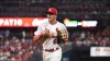FILE - St. Louis Cardinals right fielder Lars Nootbaar jogs in during the fifth inning of a baseball game against the Pittsburgh Pirates, Thursday, June 24, 2021, in St. Louis. (AP Photo/Joe Puetz, File)
