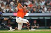 Detroit Tigers' Kerry Carpenter hits a two-run home run against the Seattle Mariners during the third inning of a baseball game Friday, June 5, 2026, in Detroit. (AP Photo/Paul Sancya)