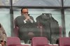 FILE - West Ham United chairman David Sullivan watches the English Premier League soccer match between West Ham United and Crystal Palace at the London Stadium in London, Saturday, Sept. 20, 2025. (AP Photo/Kin Cheung, File)