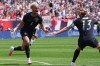 United States defenders Antonee Robinson, left, and Tim Ream celebrate after Robinson scored a goal during the first half of an international friendly soccer match against Germany in Chicago, Saturday, June 6, 2026. (AP Photo/Nam Y. Huh)