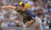 Milwaukee Brewers starting pitcher Jacob Misiorowski works against the Colorado Rockies in the second inning of a baseball game Saturday, June 6, 2026, in Denver. (AP Photo/David Zalubowski)