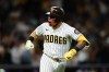 San Diego Padres' Freddy Fermin celebrates after hitting a two-run home run against the New York Mets in the seventh inning of a baseball game Saturday, June 6, 2026, in San Diego. (AP Photo/Derrick Tuskan)