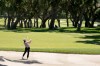 Tyrrell Hatton, of Legion XIII, hits from a bunker on the eighth hole during the second round of LIV Golf Andalucía at Real Club Valderrama, Friday, June 5, 2026, in San Roque, Spain. (Pedro Salado/LIV Golf via AP)