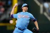 Texas Rangers pitcher Jacob Degrom throws to the Cleveland Guardians in the first inning of a baseball game in Arlington, Texas, Sunday, June 7, 2026. (AP Photo/Tony Gutierrez)