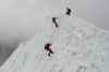 Mountaineers participate in a training session at the Khumbu Icefall as they prepare for their ascent to the summit of Mount Everest, Nepal, Saturday, May 2, 2026. (AP Photo/Pasang Rinzee Sherpa)