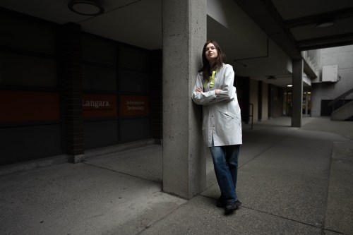 Langara College Journalism student Oksana Shtohryn poses for a photo in Vancouver, on Friday, May 15, 2026. THE CANADIAN PRESS/Ethan Cairns